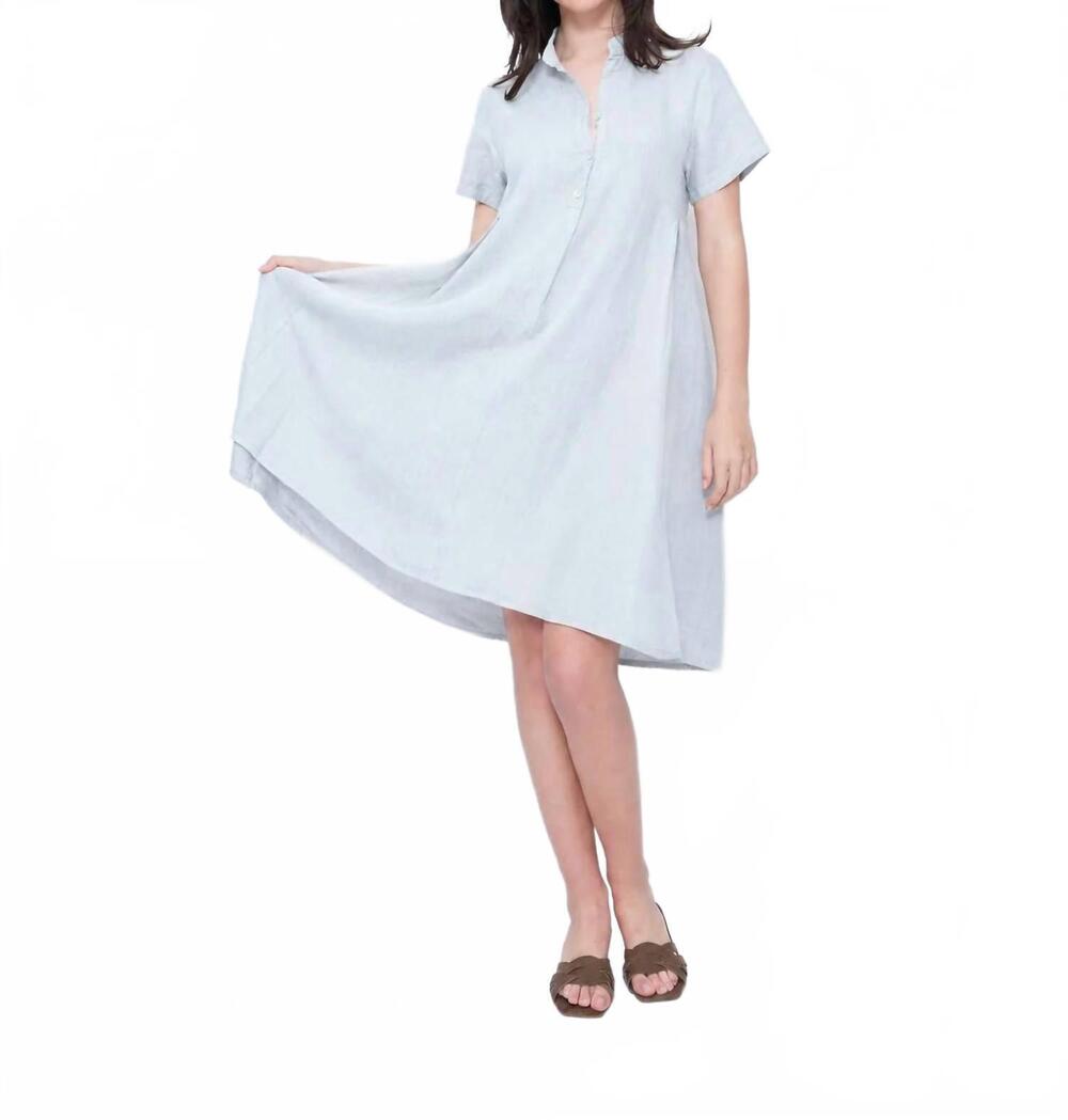NEW BLUEBERRY collared swing midi dress in silver